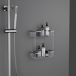 Полка двойная Timo Saona 13083/00 хром